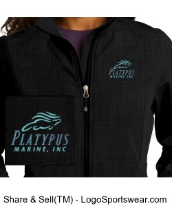 Womens Platypus Marine Eddie Bauer Crosshatch Soft Shell Jacket Design Zoom